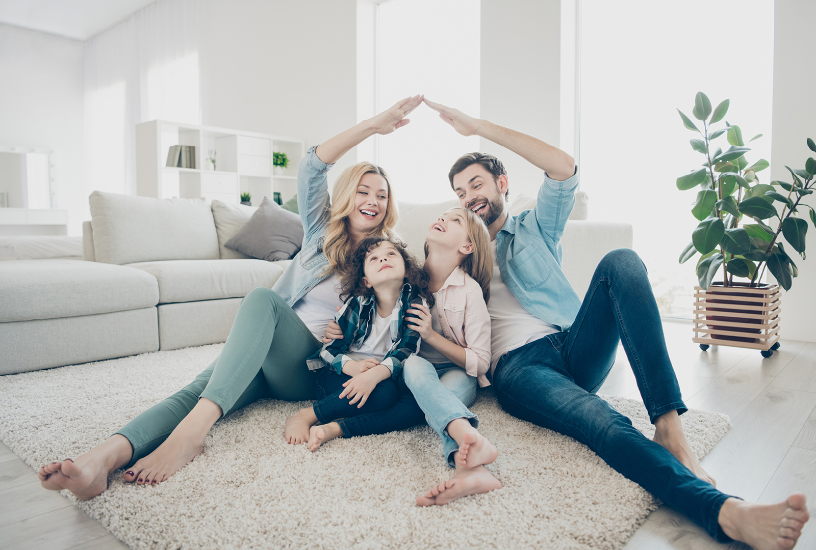 family enjoying their home