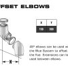 Vortex Flue 45 elbow 36-46kw single