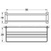 Cubic towel shelf & rail 610mm