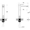 Flint tall basin mixer gun metal