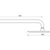 Loft rain shwr Ø250mm&400mm wall arm chrome