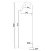 Loft floor mounted spout (925mm) CHROME