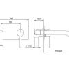 Loft wall mount basin mixer gun metal