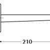 Modern wall mount bath spout 210mm