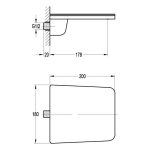 Modern wall mount bath spout 180mm