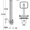 Modern shower tower & hand shower