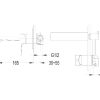 Nova/Vivid wall mount basin mixer