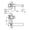 Smart wall mount basin mixer