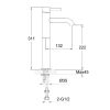 Scarab tall basin mixer (300mm) brushed gold