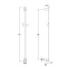 Scarab intergrated slide shower brushed gold