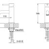 Urban standard basin tap brushed stainless