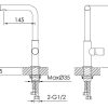 Urban gooseneck basin tap brushed stainless