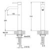 Urban tall basin tap brushed stainless