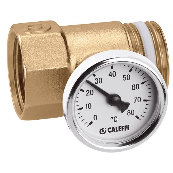 Caleffi 531 Series In Line Temperature Gauge 32mm 80degC