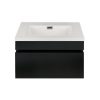 Cabinet 600mm sgl drawer Black