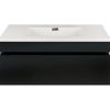Cabinet 900mm sgl drawer Black