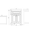 Kzoao England freestanding vanity 600mm Grey