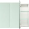 Mirror cabinet 900mm x120mm Glass Shelves