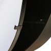 Mirror cab round 900mm x120mm Glass Shelves BLACK