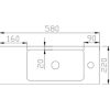 Mini WC Basin Only 580mm x 220mm NEW