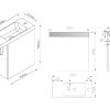 Mini WC Set Beech 570x565x220mm