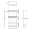 Towel rail electric round 1200x650mm Chrome
