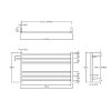 Towel rail electric round 600x1050mm Chrome