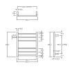 Towel rail electric round 600x500mm Chrome