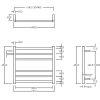 Towel rail electric round 600x650mm Brushed Gold
