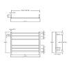 Towel rail electric round 600x850mm Satin black