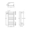 Towel rail electric round 900x400mm Chrome