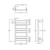 Towel rail electric round 900x500mm Gun Metal