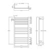 Towel rail electric square 1200x650mm Satin Black