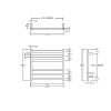 Towel rail electric square 600x650mm Chrome