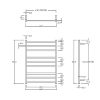 Towel rail electric square 900x650mm Chrome
