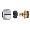 Caleffi PeX pipe connectors polished chrome