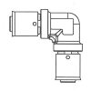 Tita-gas Elbow 32x32mm