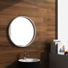 Round mirror +700mm Gloss white
