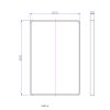 Square mirror 600x900x50mm matte black