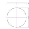 Round mirror 850mm matte white