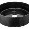 Round basin 380x110mm Black Marble