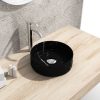 Round basin 380x110mm Black Marble