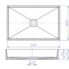 Rectangle basin 580x380x110 matt bl