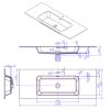 Basin Top 1200mm x 460mm ANITA Matt White
