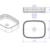 Counter Top basin 480x380x110mm marble