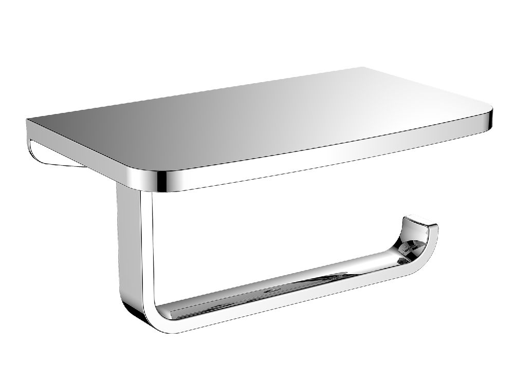 Cubic Toilet Roll Holder with Shelf Waterware