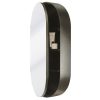 Kzoao 500mm Oval Mirror Cabinet Satin Black