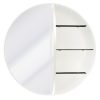Kzoao 900mm Round Mirror Cabinet Satin White