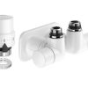 Caleffi 4003 Series H-Pattern Bottom Entry Radiator Valve Set White Angle (pexal)