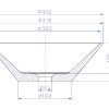 iStone Caesar Basin 400mm Matte White